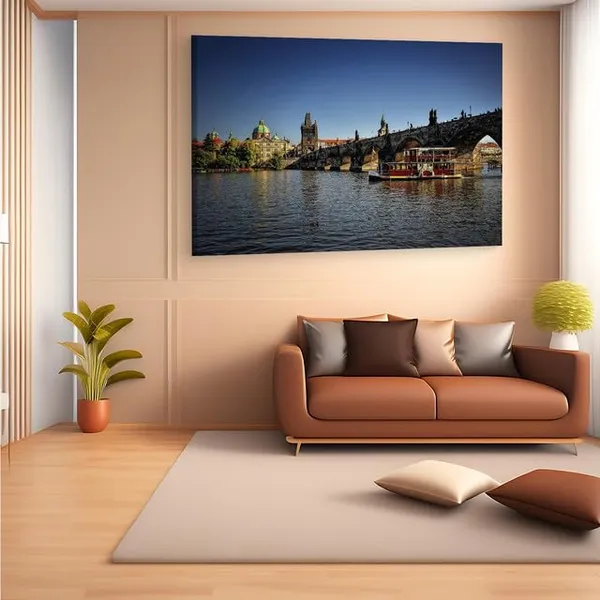 Multicolor_Charles_Bridge,_Wooden_Framed_Canvas_Paintings_|_For_Home_Decor_|_Bedroom,_Living_Room,Wall_Decoration_|_Wall_Art_Painting,_Ct0326,_Size_16_X_24_In