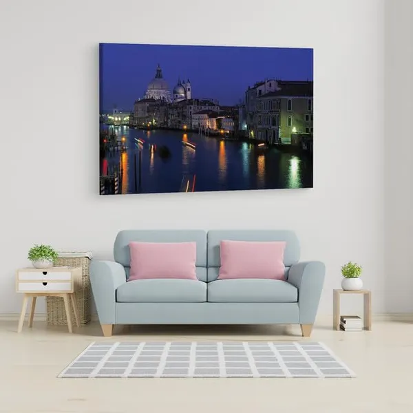 Multicolor_Venice_At_Night,_Wooden_Framed_Canvas_Paintings_|_For_Home_Decor_|_Bedroom,_Living_Room,Wall_Decoration_|_Wall_Art_Painting,_Ct0327,_Size_16_X_24_In