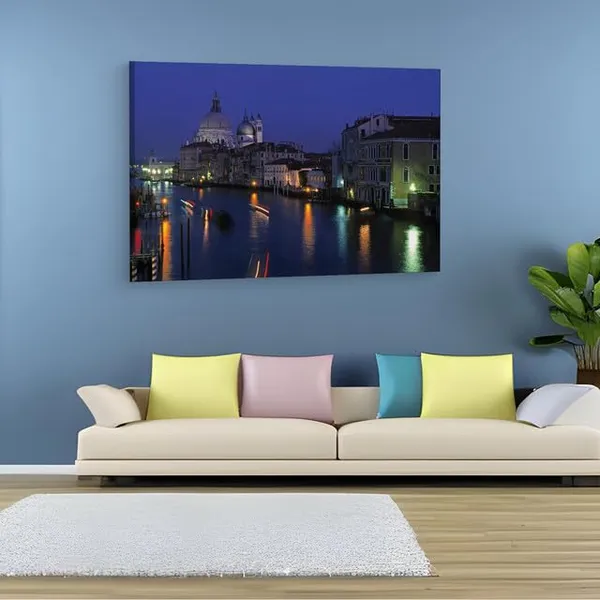 Multicolor_Venice_At_Night,_Wooden_Framed_Canvas_Paintings_|_For_Home_Decor_|_Bedroom,_Living_Room,Wall_Decoration_|_Wall_Art_Painting,_Ct0327,_Size_16_X_24_In