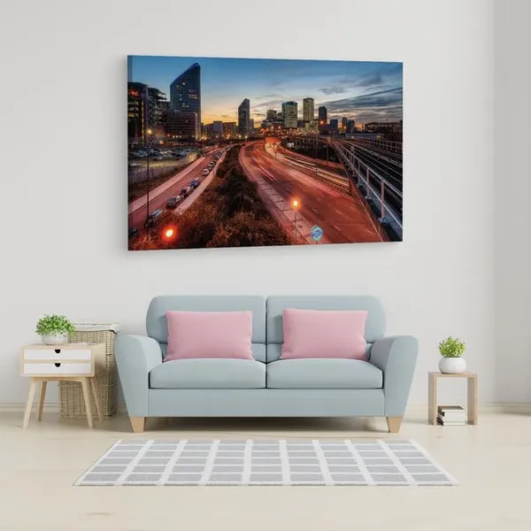 Multicolor_Evening_In_London,_Wooden_Framed_Canvas_Paintings_|_For_Home_Decor_|_Bedroom,_Living_Room,Wall_Decoration_|_Wall_Art_Painting,_Ct0328,_Size_16_X_24_In
