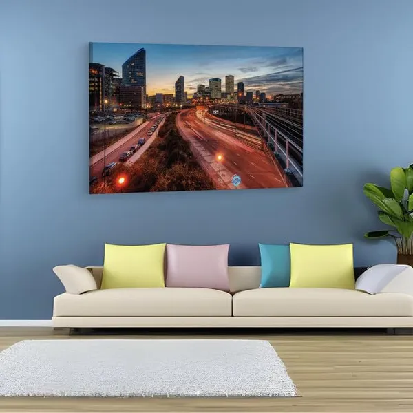 Multicolor_Evening_In_London,_Wooden_Framed_Canvas_Paintings_|_For_Home_Decor_|_Bedroom,_Living_Room,Wall_Decoration_|_Wall_Art_Painting,_Ct0328,_Size_16_X_24_In