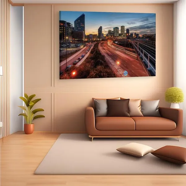Multicolor_Evening_In_London,_Wooden_Framed_Canvas_Paintings_|_For_Home_Decor_|_Bedroom,_Living_Room,Wall_Decoration_|_Wall_Art_Painting,_Ct0328,_Size_16_X_24_In