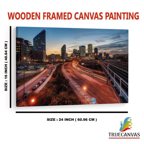 Multicolor_Evening_In_London,_Wooden_Framed_Canvas_Paintings_|_For_Home_Decor_|_Bedroom,_Living_Room,Wall_Decoration_|_Wall_Art_Painting,_Ct0328,_Size_16_X_24_In