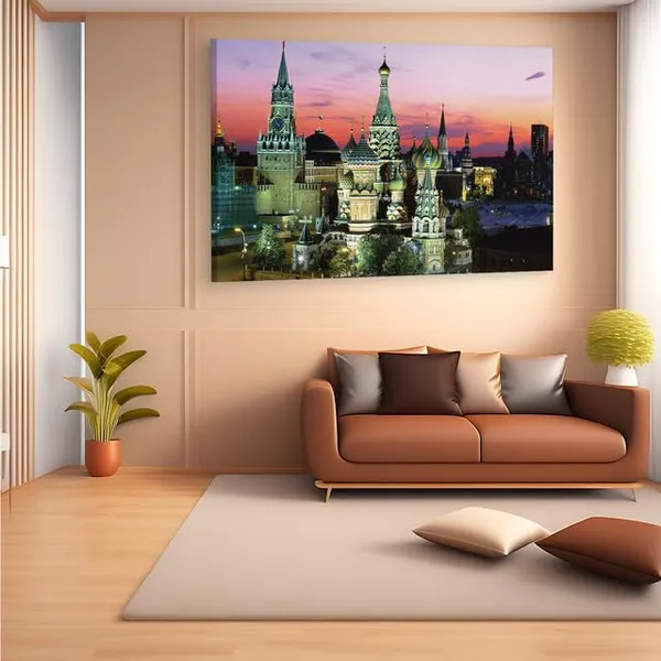 Multicolor_St._Basil'S_Cathedral,_Wooden_Framed_Canvas_Paintings_|_For_Home_Decor_|_Bedroom,_Living_Room,Wall_Decoration_|_Wall_Art_Painting,_Ct0329,_Size_16_X_24_In