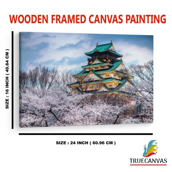 Multicolor_Osaka_Castle,_Wooden_Framed_Canvas_Paintings_|_For_Home_Decor_|_Bedroom,_Living_Room,Wall_Decoration_|_Wall_Art_Painting,_Ct0331,_Size_16_X_24_In