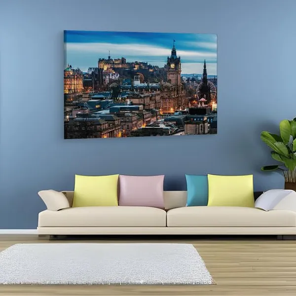 Multicolor_Edinburgh,_Wooden_Framed_Canvas_Paintings_|_For_Home_Decor_|_Bedroom,_Living_Room,Wall_Decoration_|_Wall_Art_Painting,_Ct0332,_Size_16_X_24_In