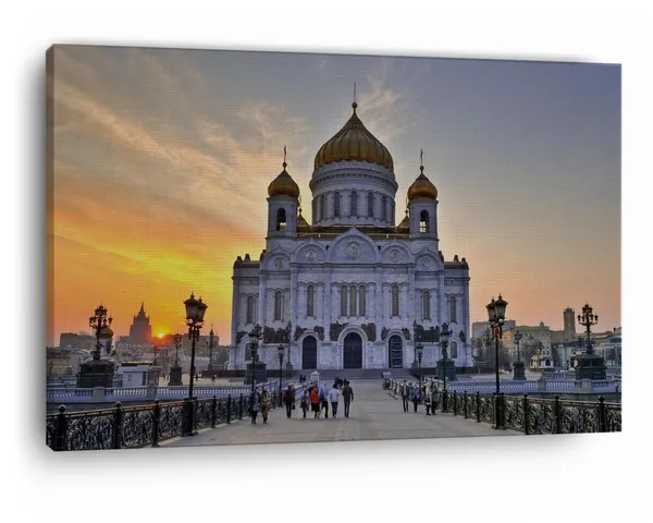 Multicolor_Cathedral_Of_Christ_The_Saviour,_Wooden_Framed_Canvas_Paintings_|_For_Home_Decor_|_Bedroom,_Living_Room,Wall_Decoration_|_Wall_Art_Painting,_Ct0334,_Size_16_X_24_In