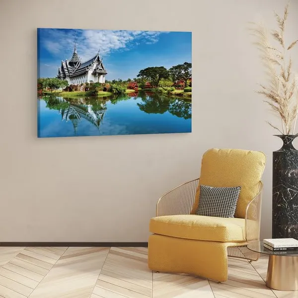Multicolor_Summer_Temple,_Wooden_Framed_Canvas_Paintings_|_For_Home_Decor_|_Bedroom,_Living_Room,Wall_Decoration_|_Wall_Art_Painting,_Ct0338,_Size_16_X_24_In