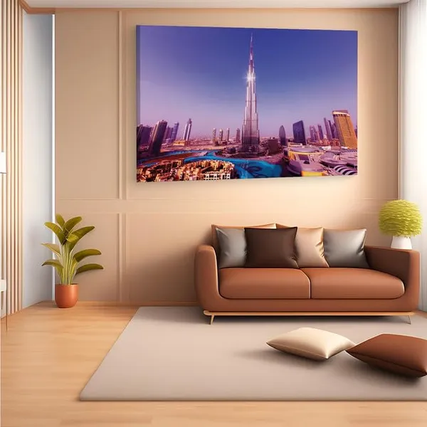 Multicolor_Burj_Khalifa,_Wooden_Framed_Canvas_Paintings_|_For_Home_Decor_|_Bedroom,_Living_Room,Wall_Decoration_|_Wall_Art_Painting,_Ct0341,_Size_16_X_24_In