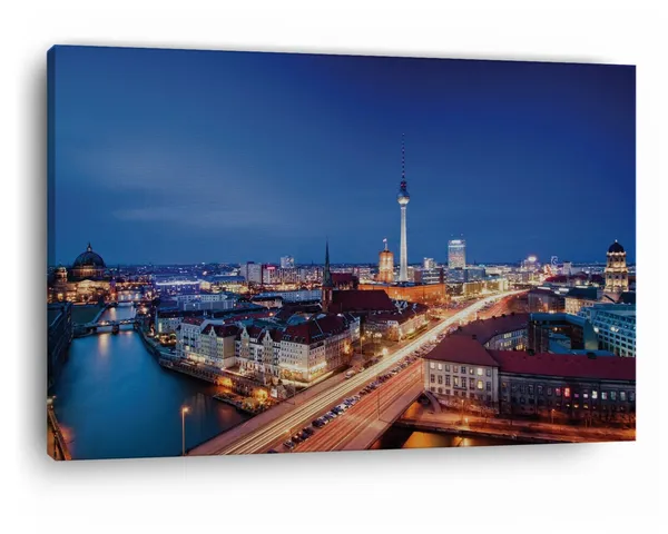 Multicolor_Alexanderplatz,_Wooden_Framed_Canvas_Paintings_|_For_Home_Decor_|_Bedroom,_Living_Room,Wall_Decoration_|_Wall_Art_Painting,_Ct0343,_Size_16_X_24_In