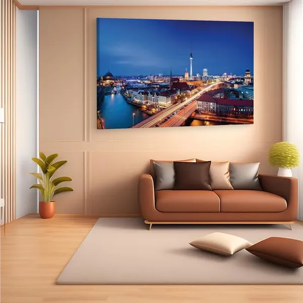 Multicolor_Alexanderplatz,_Wooden_Framed_Canvas_Paintings_|_For_Home_Decor_|_Bedroom,_Living_Room,Wall_Decoration_|_Wall_Art_Painting,_Ct0343,_Size_16_X_24_In