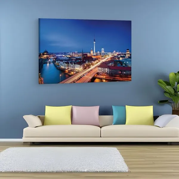 Multicolor_Alexanderplatz,_Wooden_Framed_Canvas_Paintings_|_For_Home_Decor_|_Bedroom,_Living_Room,Wall_Decoration_|_Wall_Art_Painting,_Ct0343,_Size_16_X_24_In