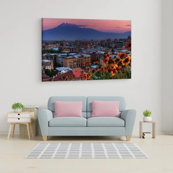 Multicolor_Yerevan_City,_Wooden_Framed_Canvas_Paintings_|_For_Home_Decor_|_Bedroom,_Living_Room,Wall_Decoration_|_Wall_Art_Painting,_Ct0346,_Size_16_X_24_In