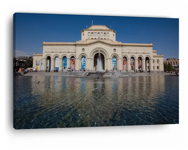 Multicolor_History_Museum_Of_Armenia,_Wooden_Framed_Canvas_Paintings_|_For_Home_Decor_|_Bedroom,_Living_Room,Wall_Decoration_|_Wall_Art_Painting,_Ct0347,_Size_16_X_24_In
