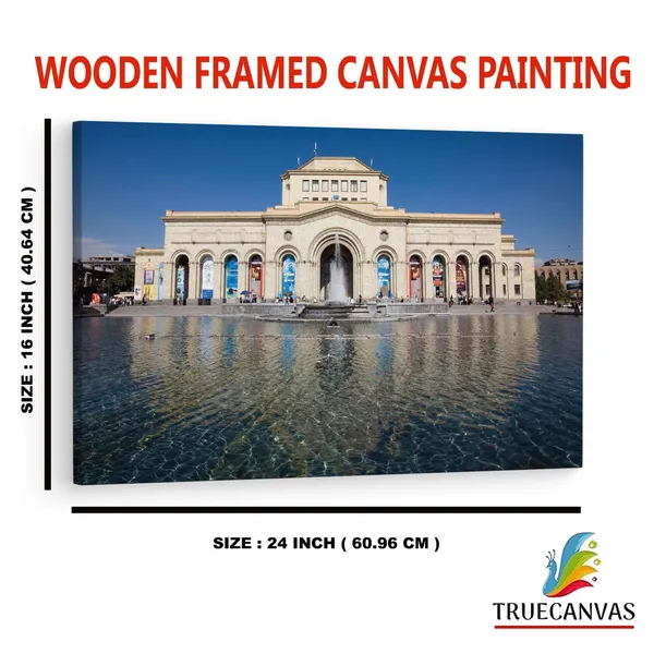 Multicolor_History_Museum_Of_Armenia,_Wooden_Framed_Canvas_Paintings_|_For_Home_Decor_|_Bedroom,_Living_Room,Wall_Decoration_|_Wall_Art_Painting,_Ct0347,_Size_16_X_24_In
