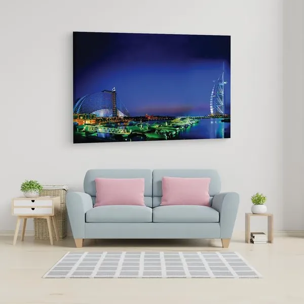 Multicolor_Burj_Al_Arab,_Wooden_Framed_Canvas_Paintings_|_For_Home_Decor_|_Bedroom,_Living_Room,Wall_Decoration_|_Wall_Art_Painting,_Ct0350,_Size_16_X_24_In