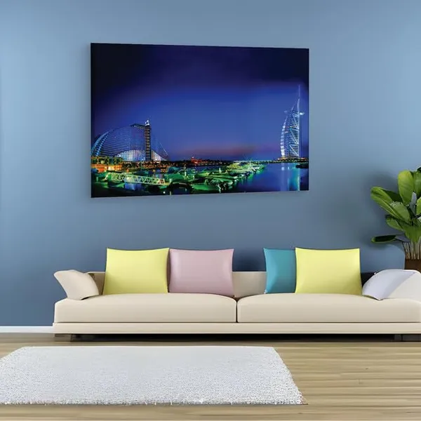 Multicolor_Burj_Al_Arab,_Wooden_Framed_Canvas_Paintings_|_For_Home_Decor_|_Bedroom,_Living_Room,Wall_Decoration_|_Wall_Art_Painting,_Ct0350,_Size_16_X_24_In