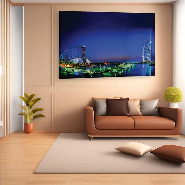 Multicolor_Burj_Al_Arab,_Wooden_Framed_Canvas_Paintings_|_For_Home_Decor_|_Bedroom,_Living_Room,Wall_Decoration_|_Wall_Art_Painting,_Ct0350,_Size_16_X_24_In