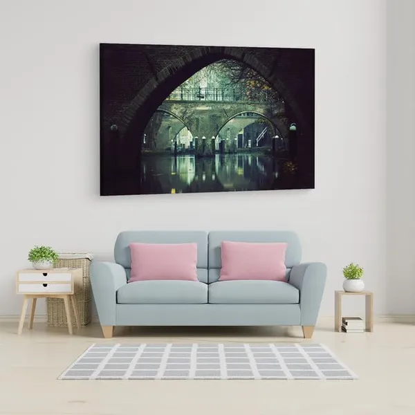 Multicolor_Amsterdam,_Bridge,_Wooden_Framed_Canvas_Paintings_|_For_Home_Decor_|_Bedroom,_Living_Room,Wall_Decoration_|_Wall_Art_Painting,_Ct0354,_Size_16_X_24_In