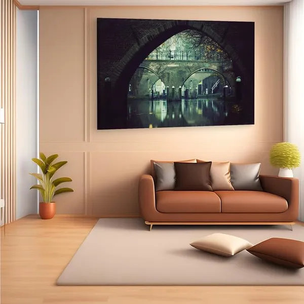 Multicolor_Amsterdam,_Bridge,_Wooden_Framed_Canvas_Paintings_|_For_Home_Decor_|_Bedroom,_Living_Room,Wall_Decoration_|_Wall_Art_Painting,_Ct0354,_Size_16_X_24_In