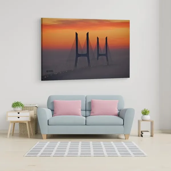 Multicolor_Vasco_Da_Gama_Bridge,_Wooden_Framed_Canvas_Paintings_|_For_Home_Decor_|_Bedroom,_Living_Room,Wall_Decoration_|_Wall_Art_Painting,_Ct0360,_Size_16_X_24_In