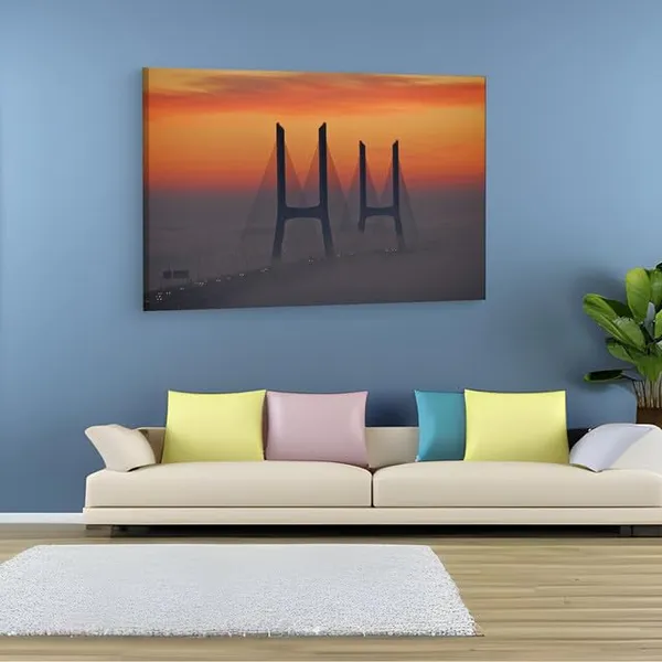 Multicolor_Vasco_Da_Gama_Bridge,_Wooden_Framed_Canvas_Paintings_|_For_Home_Decor_|_Bedroom,_Living_Room,Wall_Decoration_|_Wall_Art_Painting,_Ct0360,_Size_16_X_24_In