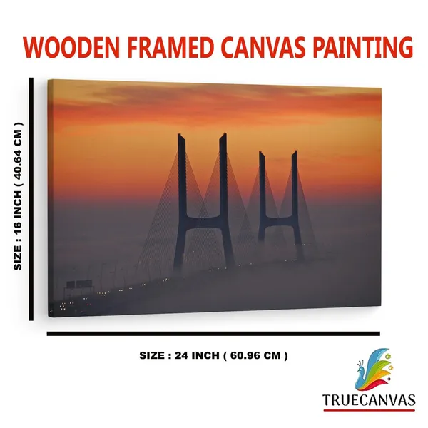 Multicolor_Vasco_Da_Gama_Bridge,_Wooden_Framed_Canvas_Paintings_|_For_Home_Decor_|_Bedroom,_Living_Room,Wall_Decoration_|_Wall_Art_Painting,_Ct0360,_Size_16_X_24_In