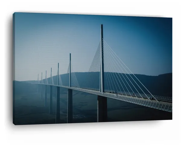 Multicolor_Viaduc_De_Millau,_Wooden_Framed_Canvas_Paintings_|_For_Home_Decor_|_Bedroom,_Living_Room,Wall_Decoration_|_Wall_Art_Painting,_Ct0361,_Size_16_X_24_In