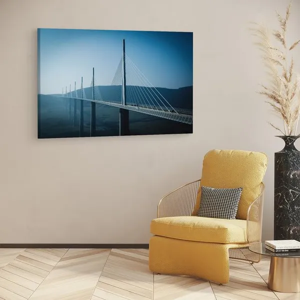 Multicolor_Viaduc_De_Millau,_Wooden_Framed_Canvas_Paintings_|_For_Home_Decor_|_Bedroom,_Living_Room,Wall_Decoration_|_Wall_Art_Painting,_Ct0361,_Size_16_X_24_In
