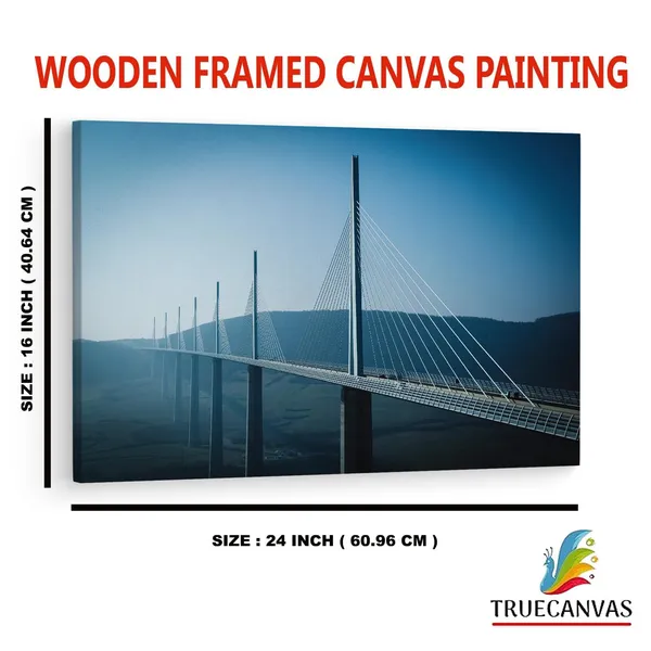 Multicolor_Viaduc_De_Millau,_Wooden_Framed_Canvas_Paintings_|_For_Home_Decor_|_Bedroom,_Living_Room,Wall_Decoration_|_Wall_Art_Painting,_Ct0361,_Size_16_X_24_In