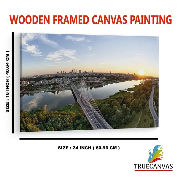 Multicolor_?Wi?Tokrzyski_Bridge,_Wooden_Framed_Canvas_Paintings_|_For_Home_Decor_|_Bedroom,_Living_Room,Wall_Decoration_|_Wall_Art_Painting,_Ct0362,_Size_16_X_24_In