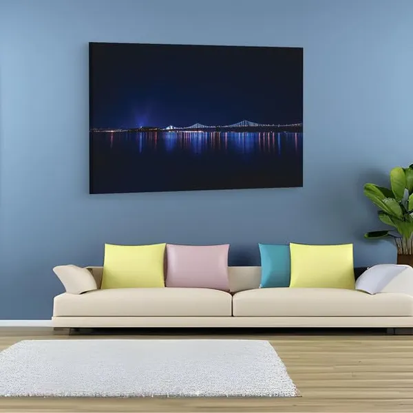 Multicolor_Guangzhou_Bridge_Night_Hd,_Wooden_Framed_Canvas_Paintings_|_For_Home_Decor_|_Bedroom,_Living_Room,Wall_Decoration_|_Wall_Art_Painting,_Ct0363,_Size_16_X_24_In