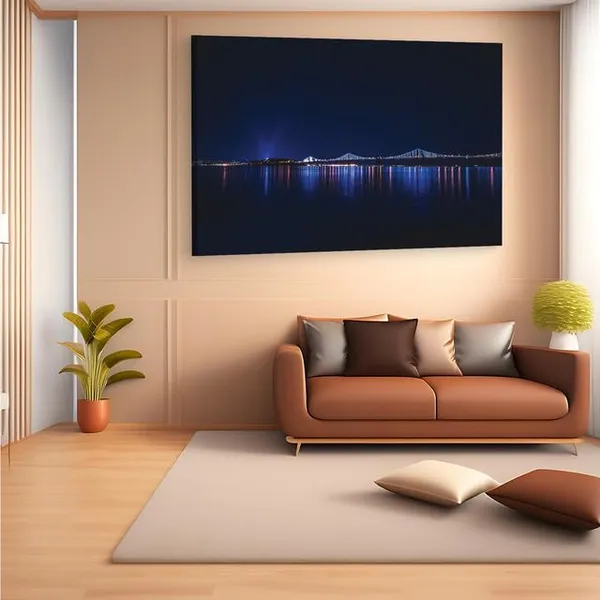 Multicolor_Guangzhou_Bridge_Night_Hd,_Wooden_Framed_Canvas_Paintings_|_For_Home_Decor_|_Bedroom,_Living_Room,Wall_Decoration_|_Wall_Art_Painting,_Ct0363,_Size_16_X_24_In