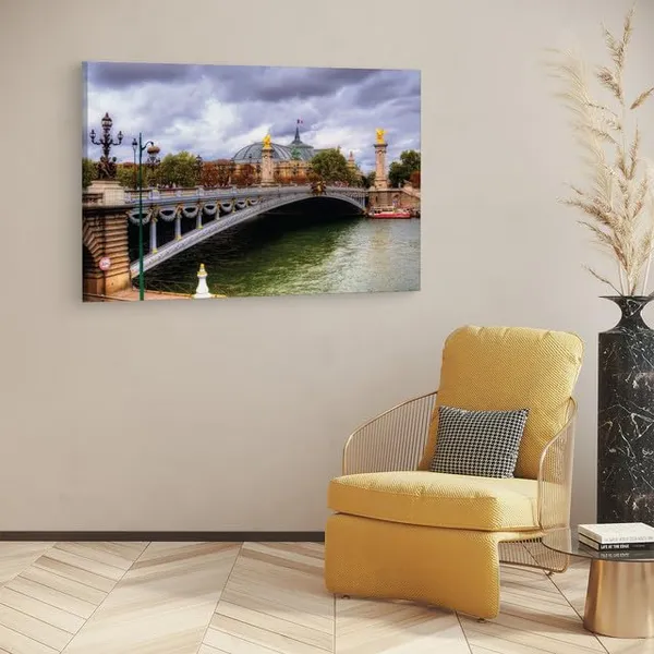 Multicolor_Pont_Alexandre_Iii,_Wooden_Framed_Canvas_Paintings_|_For_Home_Decor_|_Bedroom,_Living_Room,Wall_Decoration_|_Wall_Art_Painting,_Ct0364,_Size_16_X_24_In