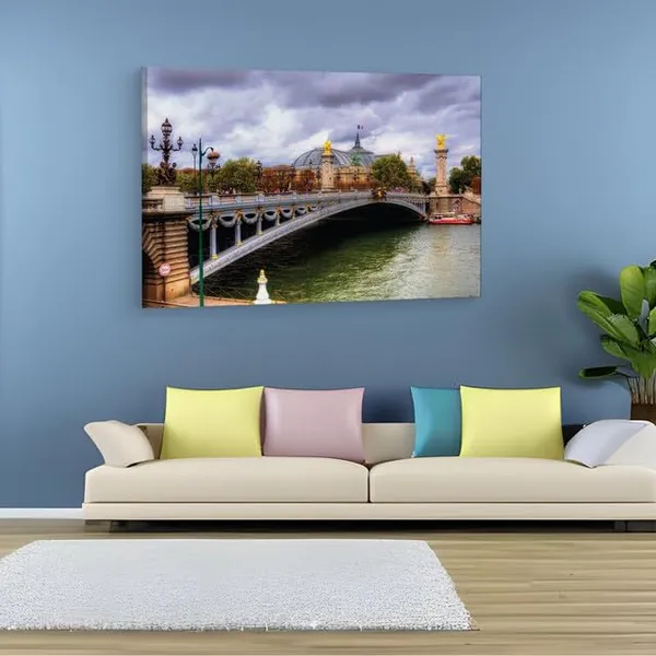 Multicolor_Pont_Alexandre_Iii,_Wooden_Framed_Canvas_Paintings_|_For_Home_Decor_|_Bedroom,_Living_Room,Wall_Decoration_|_Wall_Art_Painting,_Ct0364,_Size_16_X_24_In