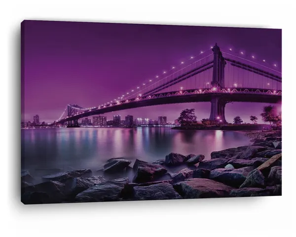 Multicolor_Purple_People_Bridge,_Wooden_Framed_Canvas_Paintings_|_For_Home_Decor_|_Bedroom,_Living_Room,Wall_Decoration_|_Wall_Art_Painting,_Ct0365,_Size_16_X_24_In