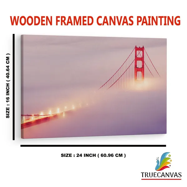 Multicolor_Golden_Gate_Bridge,_Wooden_Framed_Canvas_Paintings_|_For_Home_Decor_|_Bedroom,_Living_Room,Wall_Decoration_|_Wall_Art_Painting,_Ct0366,_Size_16_X_24_In