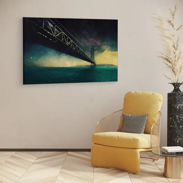 Multicolor_Kobe_Bridge,_Wooden_Framed_Canvas_Paintings_|_For_Home_Decor_|_Bedroom,_Living_Room,Wall_Decoration_|_Wall_Art_Painting,_Ct0367,_Size_16_X_24_In