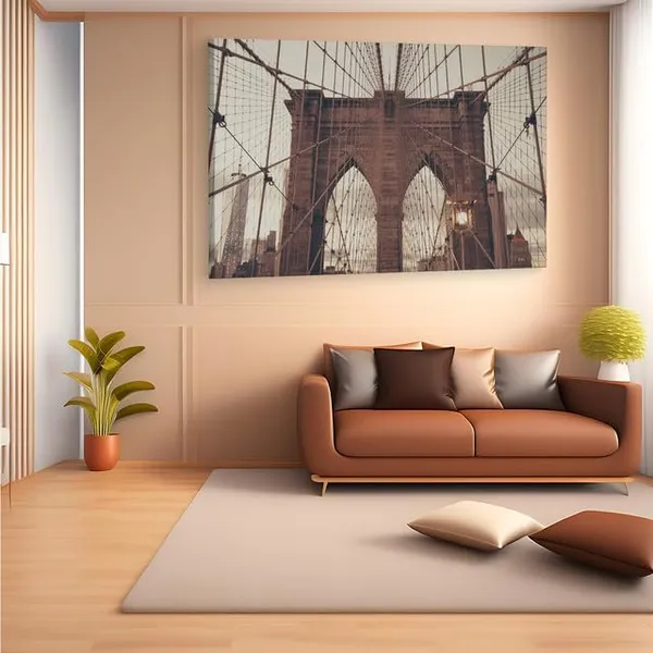 Multicolor_Brooklyn_Bridge,_Wooden_Framed_Canvas_Paintings_|_For_Home_Decor_|_Bedroom,_Living_Room,Wall_Decoration_|_Wall_Art_Painting,_Ct0371,_Size_16_X_24_In