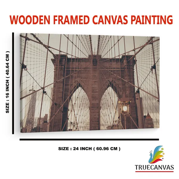 Multicolor_Brooklyn_Bridge,_Wooden_Framed_Canvas_Paintings_|_For_Home_Decor_|_Bedroom,_Living_Room,Wall_Decoration_|_Wall_Art_Painting,_Ct0371,_Size_16_X_24_In