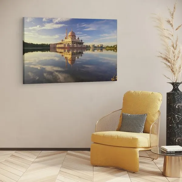 Multicolor_Mosque_Lake,_Wooden_Framed_Canvas_Paintings_|_For_Home_Decor_|_Bedroom,_Living_Room,Wall_Decoration_|_Wall_Art_Painting,_Ct0372,_Size_16_X_24_In
