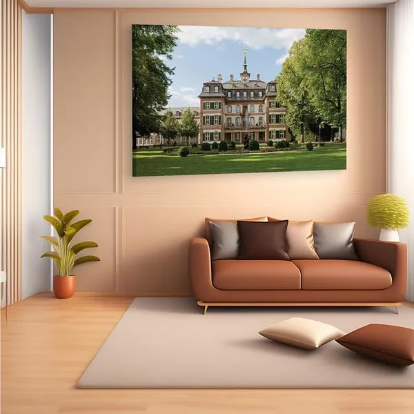 Multicolor_Bolongaropalast_Frankfurt_Germany,_Wooden_Framed_Canvas_Paintings_|_For_Home_Decor_|_Bedroom,_Living_Room,Wall_Decoration_|_Wall_Art_Painting,_Ct0373,_Size_16_X_24_In