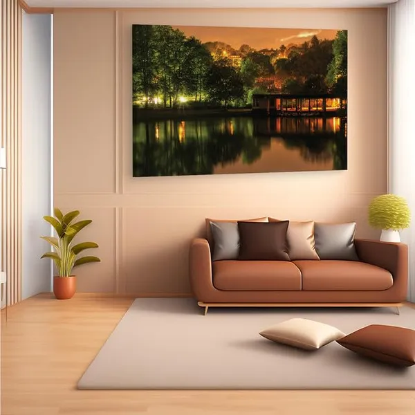 Multicolor_Bayou_Landscape,_Wooden_Framed_Canvas_Paintings_|_For_Home_Decor_|_Bedroom,_Living_Room,Wall_Decoration_|_Wall_Art_Painting,_Ct0378,_Size_16_X_24_In