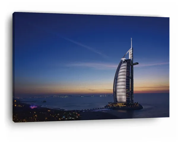 Multicolor_Burj_Al_Arab,_Wooden_Framed_Canvas_Paintings_|_For_Home_Decor_|_Bedroom,_Living_Room,Wall_Decoration_|_Wall_Art_Painting,_Ct0381,_Size_16_X_24_In