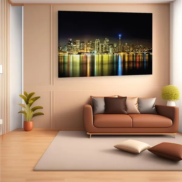 Multicolor_San_Francisco_Night_Skyline,_Wooden_Framed_Canvas_Paintings_|_For_Home_Decor_|_Bedroom,_Living_Room,Wall_Decoration_|_Wall_Art_Painting,_Ct0382,_Size_16_X_24_In