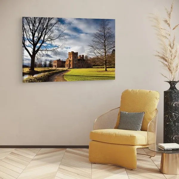 Multicolor_Oxburgh_Hall,_Norfolk,_Wooden_Framed_Canvas_Paintings_|_For_Home_Decor_|_Bedroom,_Living_Room,Wall_Decoration_|_Wall_Art_Painting,_Ct0385,_Size_16_X_24_In