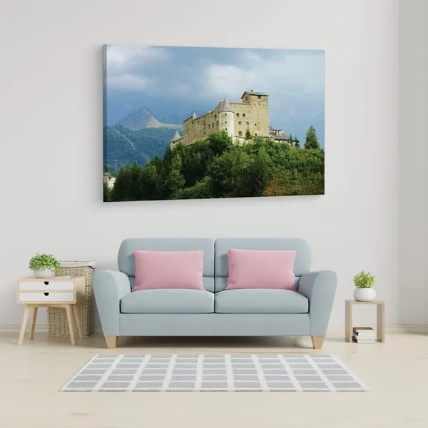 Multicolor_Schloss_Naudersberg,_Wooden_Framed_Canvas_Paintings_|_For_Home_Decor_|_Bedroom,_Living_Room,Wall_Decoration_|_Wall_Art_Painting,_Ct0386,_Size_16_X_24_In