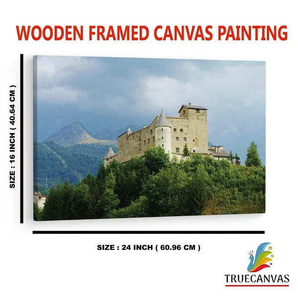 Multicolor_Schloss_Naudersberg,_Wooden_Framed_Canvas_Paintings_|_For_Home_Decor_|_Bedroom,_Living_Room,Wall_Decoration_|_Wall_Art_Painting,_Ct0386,_Size_16_X_24_In