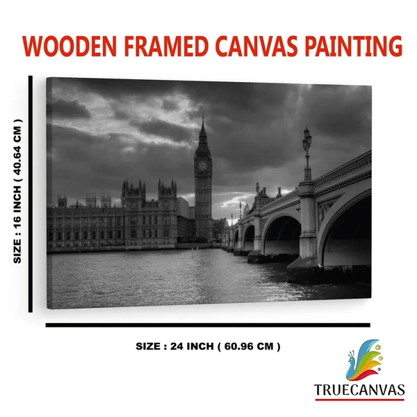 Multicolor_Palace_Of_Westminster,_Wooden_Framed_Canvas_Paintings_|_For_Home_Decor_|_Bedroom,_Living_Room,Wall_Decoration_|_Wall_Art_Painting,_Ct0396,_Size_16_X_24_In