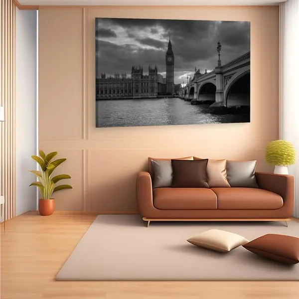Multicolor_Palace_Of_Westminster,_Wooden_Framed_Canvas_Paintings_|_For_Home_Decor_|_Bedroom,_Living_Room,Wall_Decoration_|_Wall_Art_Painting,_Ct0396,_Size_16_X_24_In